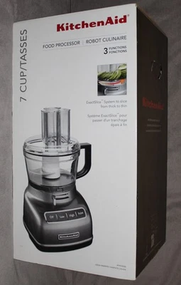 KitchenAid KFP0722QG 7-Cup Food Processor Appliance Liquid Graphite NEW - Image 1 of 3