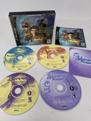 Shenmue Sega Dreamcast Complete 4 Disc Set Case Manual Passport Tested - Image 1 of 4