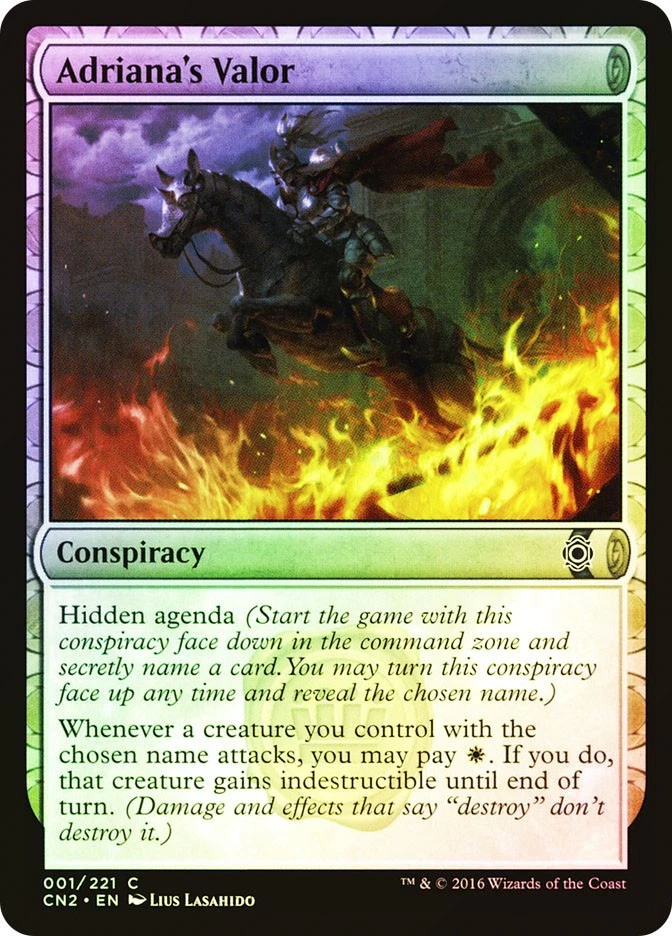 MTG FOIL Adriana's Valor  - Conspiracy: Take the Crown #001 - Image 1 of 1