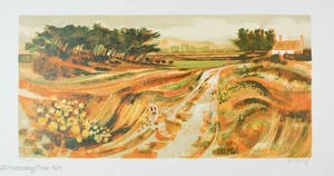 Rare Michael King Vintage Mid Century Lithograph of French Countryside, Lovely 3 - Picture 1 of 5
