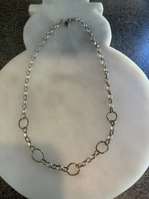 Silpada Sterling Silver Oxidized Linked Charm Chain Necklace 20 Inches - Image 1 of 4