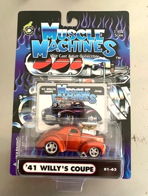 MUSCLE MACHINES / 1941 Willy's Coupe / En muy buen estado / Escala 1:64 / Color cobre Foto 1 de 2