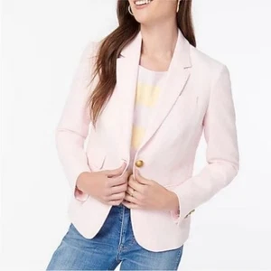 J. Crew Dalton Rosa Blazer Goldknöpfe Preppy Quiet Luxus AW043 2021 Größe 14 - Bild 1 von 15