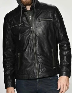 NEU Mustang Lederjacke für Herren Größe L Farbe Schwarz - Bild 1 von 12