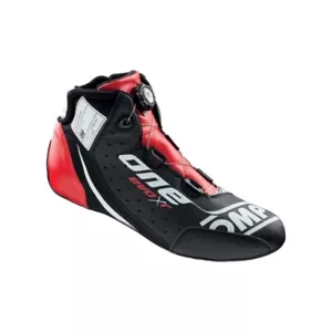 OMP For One Evo X R Shoes Black/Silver/Red Size 46 FIA 8856-2018 - Foto 1 di 1