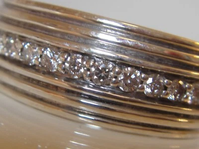 $2450 ANILLO PAVÉ DIAMANTE CORDÓN REAL PLATA ESTERLINA DAVID YURMAN PARA HOMBRE  Foto 1 de 3