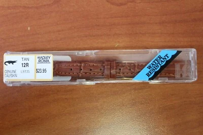 Correa de reloj Hadley Roma LS135 LS 135 de piel de becerro genuina para damas color tostado 12R NUEVA 12 mm Foto 1 de 4