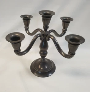 Traumschöner alter Royal Holland Pewter Zinn -Kerzenleuchter 5-armig 800 g - Bild 1 von 4