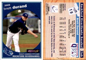 Brett Durand 2009 Grandstand Rockford RiverHawks #NNO Card *AutographDen*