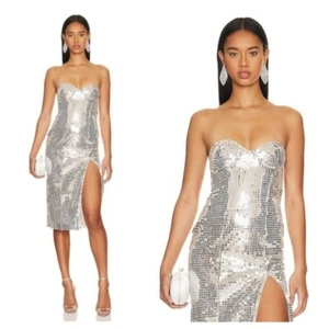 Majorelle | NEU Jovanna Trägerloses Metallic Bodycon Cocktailkleid Gr. XS - Bild 1 von 9