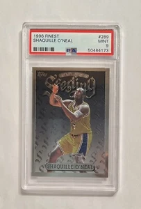 SHAQUILLE O'NEAL 1996-97 Topps Finest #289 PSA 9 Mint Los Angeles Lakers NBA HOF - Picture 1 of 2