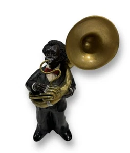 Tuba Player Figurine Jazz Blues Musician Brass Bass Statue Free Aus Post - Bild 1 von 7