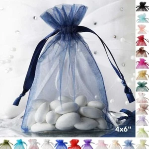 100 pcs 4x6" ORGANZA FAVOR BAGS Wedding Party Reception Gift Favors SALE - Picture 1 of 59