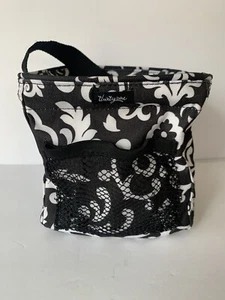 Thirty One Bags Small Tote Organizer Black & White Print 7 1/2" x 7 1/2" - Picture 1 of 8