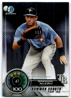 2018 BOWMAN SCOUTS' TOP 100 BRENDAN MCKAY TAMPA BAY RAYS #BTP-41 - Image 1 of 2