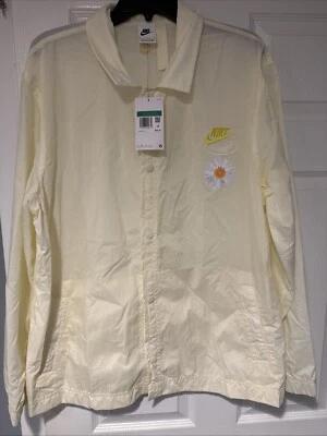 耐克夹克男式 XL 运动装蔻驰黄色椰子耐克日 Y2K DM5055-113 — 第 1/4 张图片