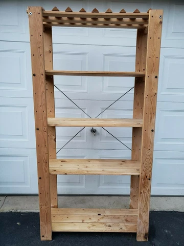 TALL WOODEN SHELF + WINE RACK Cover