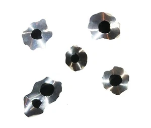 Bullethole Stickers - 5 Pack of 1 Inch Bullethole Decals - Picture 1 of 1