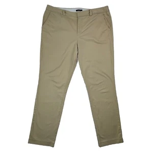 Lands End Damen 16 Hosen Mid Rise gerades Bein Chino kurze Hose hellbraun khaki - Bild 1 von 11