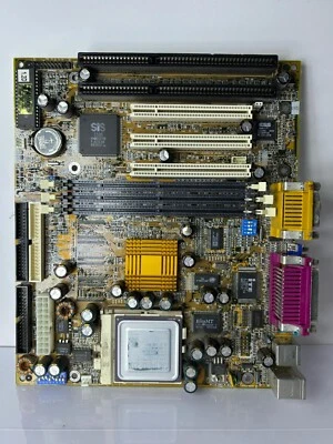 Vintage Retro Gaming Gigabyte GA-5SMM Super Socket 7 Motherboard w/AMD CPU - Image 1 of 4