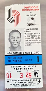 Clyde Drexler NBA Debut Ticket Stub 10/28/3 - Portland Trailblazers Clippers - Picture 1 of 3