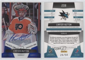 2010-11 Certified Rookie Mirror Blue /50 Carter Hutton #208 Rookie Auto RC