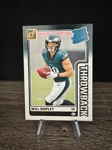 2024 Panini Donruss #29 Will Shipley Throwback Rated Rookie RC Eagles - Bild 1 von 2