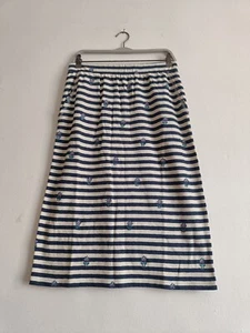 EX White Stuff Women's Embroidered Elasted Waist Tanika Jersey Midi Skirt,Multi - Picture 1 of 9