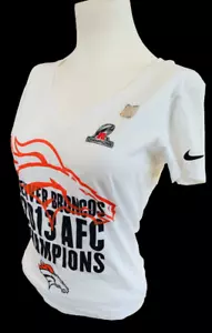 Nike Denver Broncos 2013 AFC Champions weißes Slim Fit Damenshirt - Bild 1 von 3