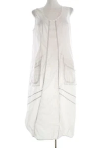 Jacques Ruc T. 42/44 Blanco Larga Vestido maxi Sin mangas Bolsillos - Imagen 1 de 5