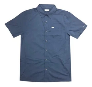 Columbia Mens PFG Omni-Shade UPF 50 Bluefin Winds Camp Shirt (M, Navy) - Picture 1 of 1