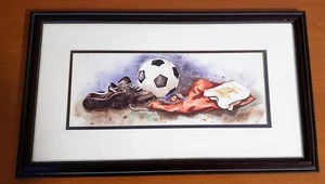 soccer signed lithograph by Glenda Brown - Picture 1 of 4