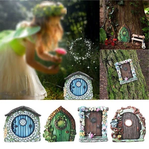 1x Fairy Door for Home Garden Tree Miniature Fairy Door Outdoor/Indoor Decor - Picture 1 of 16