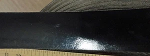 Black High Gloss polyester edgebanding 5/8" x 120" preglued adhesive roll 1/40" - Picture 1 of 4