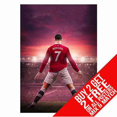 Ronaldo Ee5 Manchester United Poster Art Print A4 A3 Size Buy 2 Get Any 2 Free • 6.99£