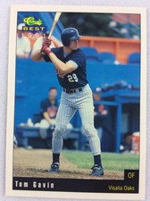 1991 Visalia Oaks-Classic BEST Minor League Baseball Card-Tom Gavin