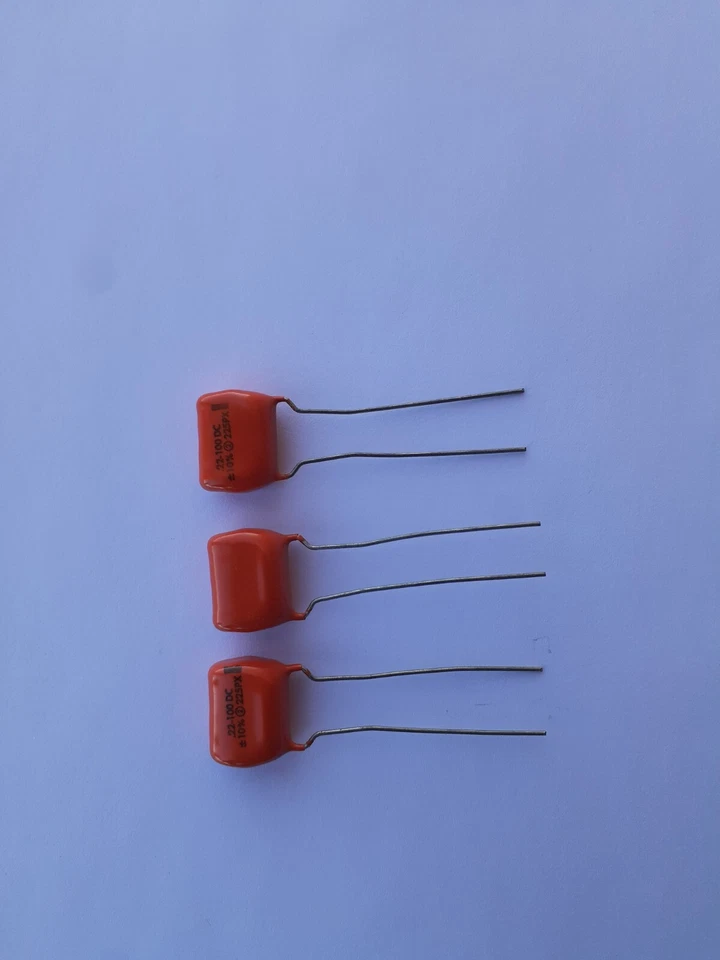 Condensador de caída naranja .22uF 10% 100Vdc tipo 225PX película/lámina de poliéster 110 piezas Foto 1 de 4