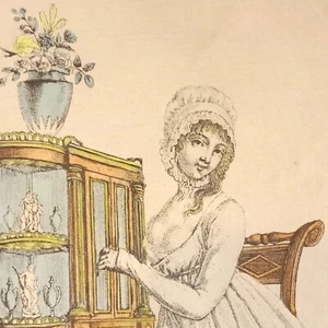 Mode Paris en 1799 An 8 Gravure Colorée Pierre de La Mésangère 1761-1831 Cadre - Imagen 1 de 15