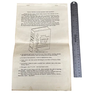 Barbed Wire Jesse James 1968 Brochure Revision 1967 Supplement Sheet Magazine - Picture 1 of 12