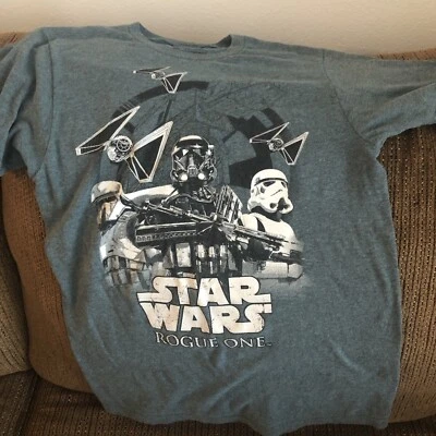 Camiseta para hombre Star Wars negra gráfica Rogue One, talla pequeña Foto 1 de 3