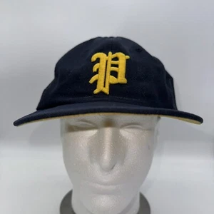 Vintage 90's Polo Ralph Lauren Old English Big P Leather Strapback Hat - Picture 1 of 21