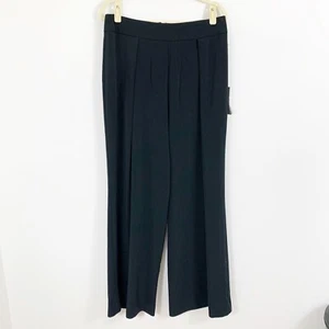 NEW Eva Mendes for NY&C Black Wide Leg Dress Pants Size 10 Back Zipper - Picture 1 of 10
