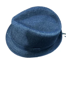 Unisex Denim Fischerhut einfache Nähte gewaschen kurze Krempe verstaubar Fedora Kappe S/M - Bild 1 von 5