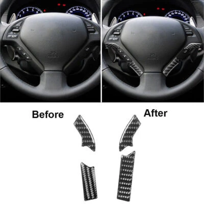 Cubierta acento volante fibra carbono sedán Infiniti G37 2010-2013 Foto 1 de 4