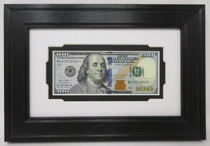 FIRST DOLLAR BILL (NOT INCLUDED) WALL DISPLAY PICTURE FRAME DOUBLE MAT BOARD - Picture 1 of 3