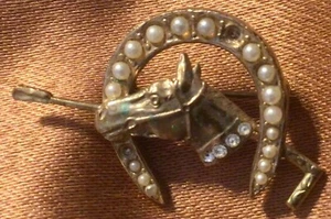 Alfiler de herradura y cabeza de caballo - Imagen 1 de 2