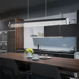 Design LED Soffitto Lampada a Sospensione Vetro Illuminazione Ess Camera Filo - Foto 1 di 9