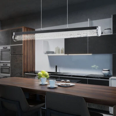 Design LED Soffitto Lampada a Sospensione Vetro Illuminazione Ess Camera Filo - Immagine 1 di 4