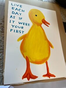 David Shrigley « Vivez chaque jour comme si c’était votre premier » 2022 1/125 Hirst Duck