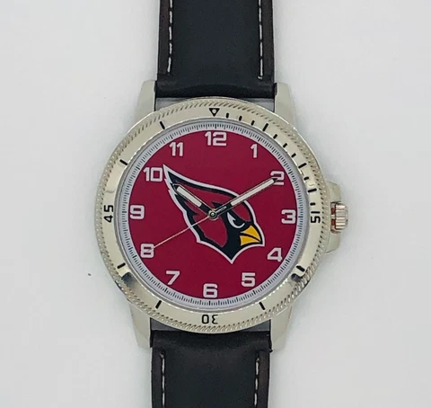 Arizona Cardinals Mens Classic Sports Watch Leather Band Officially Licensed Cover